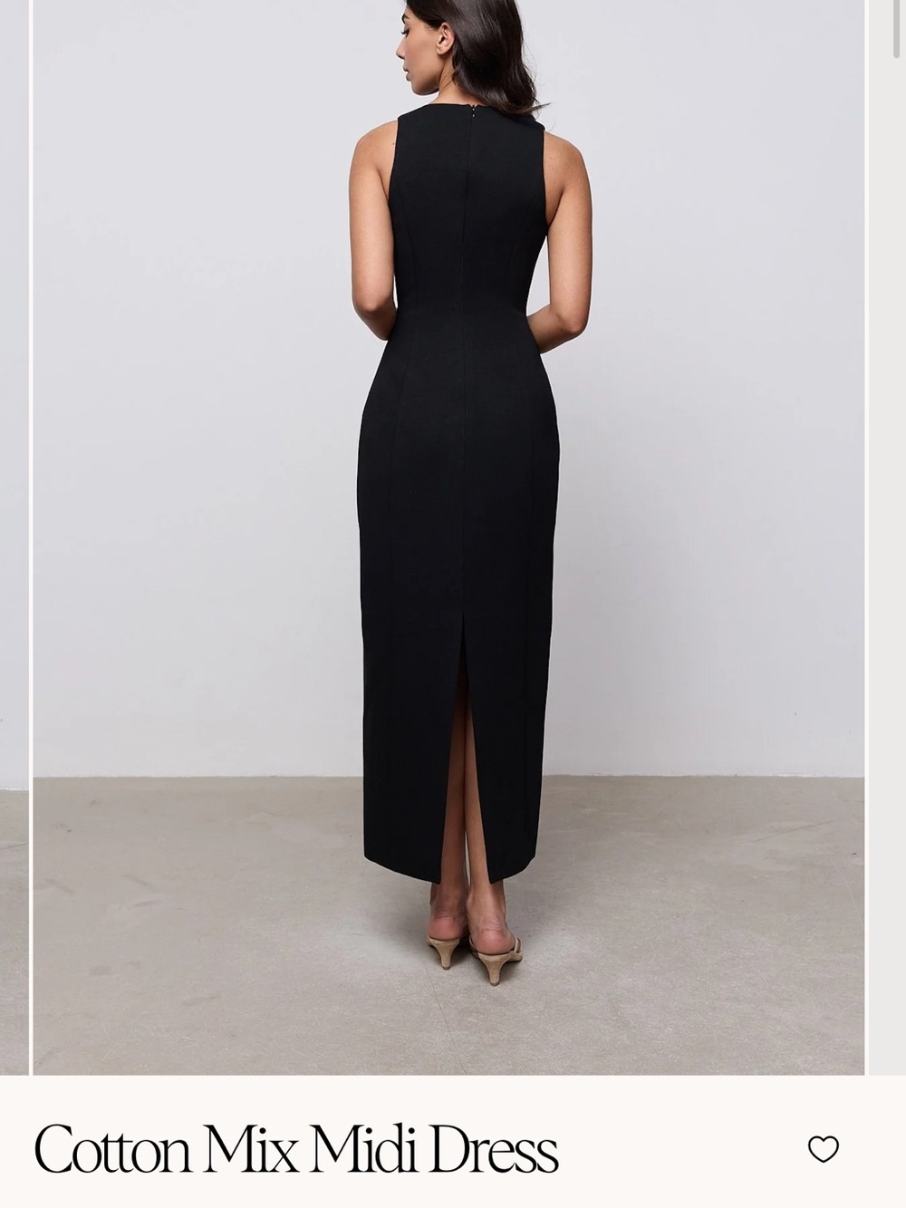 Odd Muse Brand New Cotton Mix Midi Dress - Black, XS